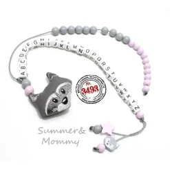 ABC Kette, Rechenkette, Waschbär, Schultüte, Schulanfang, Geschenk Erstklässler, Geschenk Einschulung