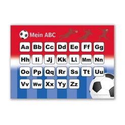 ABC Lernposter | Fußball rot-blau