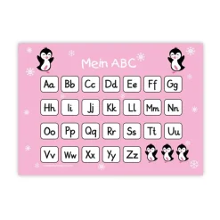ABC Lernposter | Pinguin - rosa
