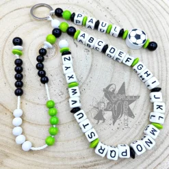ABC Rechenkette Zählkette mit Name Fußball -Geschenk zur Einschulung-