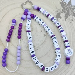 ABC und Rechenkette Zählkette mit Name Einhorn -Geschenk zur Einschulung-