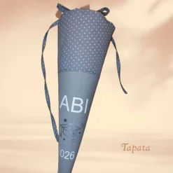 Abi Abschlusstüte Schultüte, Abitur Schultüte -  Abi 2026 Grau Dots