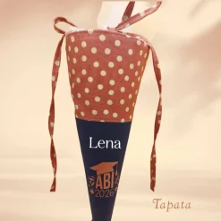 Abi Abschlusstüte Schultüte, Abitur Schultüte -  Abi 2026 Altrosa Dots