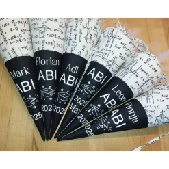 Abi Abschlusstüte Schultüte, Abitur Schultüte -  Abi 2026 Mathe schwarz weiß