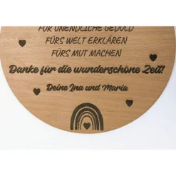 Abschiedsgeschenk als Dankeschön für Kita Erzieherin - Personalisiertes Kindergarten Holzschild zum Abschied