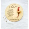 Abschiedsgeschenk für Erzieher & Erzieherinnen – gravierte Holzscheibe mit Trockenblumen