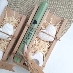 Abschiedsgeschenk Kindergarten KITA Erzieherin mit Herz Dekoherz Kerzenhalter Herz Geschenkset Dankeschön  Kerzenset Sta
