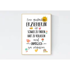 Abschiedsgeschenk Kindergarten Erzieherin Kita Kinderpflegerin Geschenk Danke Erzieherin