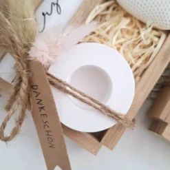 Abschiedsgeschenk Kindergarten KITA Erzieherin mit Herz Dekoherz Kerzenhalter rund Geschenkset Dankeschön Kerzenset