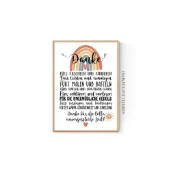 Abschiedsgeschenk Kindergarten Kita Team Erzieherin Geschenk zum Abschied Danke Regenbogen