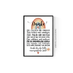 Abschiedsgeschenk Kindergarten Kita Team Erzieherin Geschenk zum Abschied Danke Regenbogen