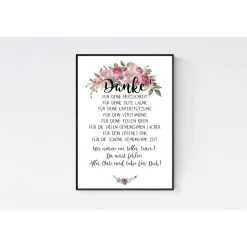 Abschiedsgeschenk Kollegin Kollege Verabschiedung Ruhestand Rente Geschenk Poster Bild Blumen