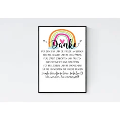 Abschiedsgeschenk Lehrerin Grundschule Lehrer Geschenk zum Abschied Regenbogen pink