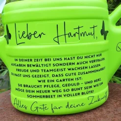 Abschiedsgeschenk Mitarbeiter ,personalisierte Gießkanne zur Rente, Jobwechsel , Ruhestand ,Versetzung