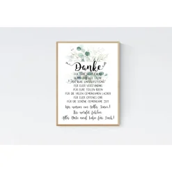 Abschiedsgeschenk TEAM Abschied vom Team Kollegen Poster Druck Eukalyptus