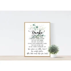 Abschiedsgeschenk TEAM Abschied vom Team Kollegen Poster Druck Eukalyptus