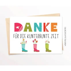 Abschiedskarte Kindergarten Kita Erzieherin Grundschule Abschiedsgeschenk Karte Dankeskarte