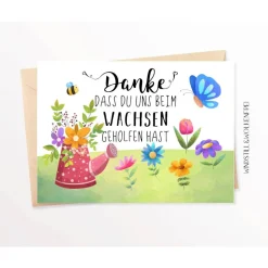 Abschiedskarte Kindergarten Kita Erzieherin Grundschule Abschiedsgeschenk Karte Dankeskarte