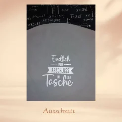 Abschlusstüte - Endlich den Abschluss in der Tasche personalisierbar mit Spruch