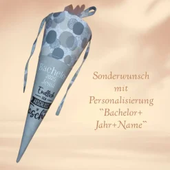 Abschlusstüte - Endlich den Abschluss in der Tasche personalisierbar mit Spruch