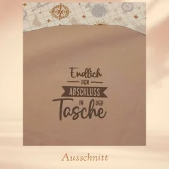 Abschlusstüte - Endlich den Abschluss in der Tasche personalisierbar mit Spruch