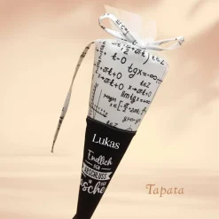 Abschlusstüte - Glückwunsch zum Schulabschluss personalisierbar mit Spruch