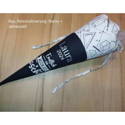 Abschlusstüte - Glückwunsch zum Schulabschluss personalisierbar Spruch