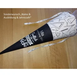 Abschlusstüte - Glückwunsch zum Schulabschluss personalisierbar Spruch