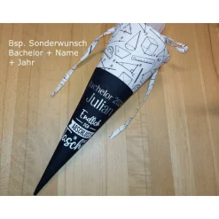 Abschlusstüte - Glückwunsch zum Schulabschluss personalisierbar Spruch