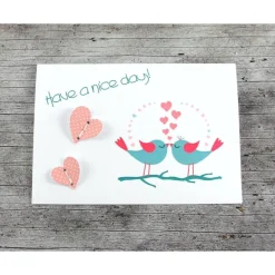 ABVERKAUF /// Klappkarte **Vogelhochzeit** von ZWEIFARBIG Glückwunschkarte Valentinstag Hochzeitstag