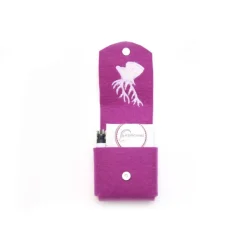 Abverkauf Zigarettenhülle Hirsch bestickt Wollfilz Hülle Zigaretten Flieder