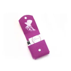 Abverkauf Zigarettenhülle Hirsch bestickt Wollfilz Hülle Zigaretten Flieder