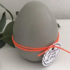 Ach Du dickes Ei ;-) Großes Osterei aus Beton, grau, 8 cm