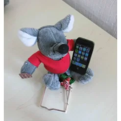 Achtung Mäuse Geldgeschenk Weihnachten – Dekorative Mausefalle mit Plüschmaus, Laptop & Handy