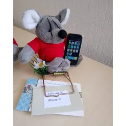 Achtung Mäuse Geldgeschenk – Mausefalle mit Plüschmaus, Deko für Geldgeschenke, Laptop, Spielkonsole & Smartphone