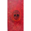 Acrylbild FLAMING SKULL Acrylmalerei Totenkopf  auf einem Keilrahmen Gothic Steampunk Skull Schädel Geschenk