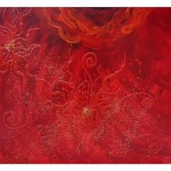 Acrylbild FLAMING SKULL Acrylmalerei Totenkopf  auf einem Keilrahmen Gothic Steampunk Skull Schädel Geschenk