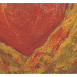 Acrylbild FLAMMENDES HERZ Herzbild auf einem Keilrahmen Geschenk zu Valentinstag Muttertag Acrylmalerei