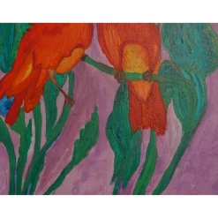 Acrylbild FRÜHLINGSBOTEN Gemälde Wandbild Keilrahmen Leinwand Malerei Vögel