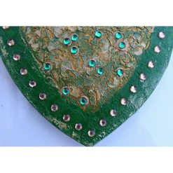 Acrylbild HERZBILD IN GRÜN  Gemälde Malerei herzförmiges Gemälde Geschenk grünes Bild abstrakte Kunst Acrylmalerei Herz