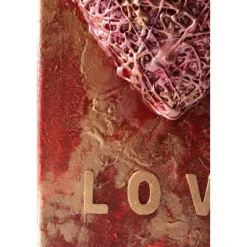 Acrylbild  Herzbild LOVE Geschenk zu Valentinstag Muttertag Acrylbild Collage Bild auf einem Keilrahmen