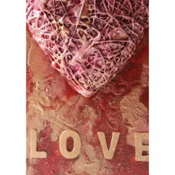 Acrylbild  Herzbild LOVE Geschenk zu Valentinstag Muttertag Acrylbild Collage Bild auf einem Keilrahmen