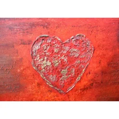 Acrylbild LIEBESBRIEFE Geschenk zu Valentinstag oder Muttertag Malerei Kunst auf einem Keilrahmen Herzbild handgefertigt