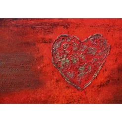 Acrylbild LIEBESBRIEFE Geschenk zu Valentinstag oder Muttertag Malerei Kunst auf einem Keilrahmen Herzbild handgefertigt