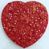 Acrylbild ROTES GLITZERHERZ Herz Herzbild Valentinstag Geschenk Muttertag Acrylbild Collage Bild auf herzförmigem Keilra