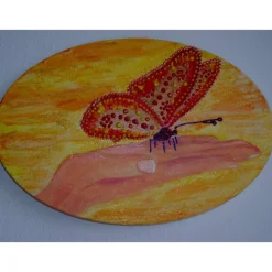 Acrylbild SCHMETTERLING Acrylmalerei Kinderzimmerbild Kunst Malerei Gemälde auf Leinwand Handarbeit Kinderzimmerdeko