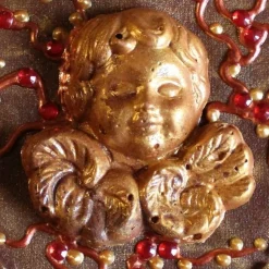 Acrylbild SCHUTZENGELCHEN Collage auf einem herzförmigen Keilrahmen Geschenk Muttertag Geburtstag Schutzengel