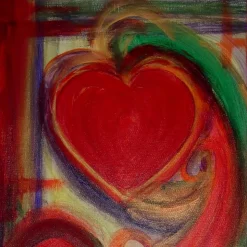 Acrylbild SEHNSUCHT Malerei Gemälde Acrylgemälde auf einem Keilrahmen Handgemalt Unikat abstrakte Malerei Herzbild