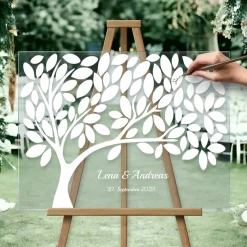 Acrylglas Gästebuch Hochzeitsgästebuch Hochzeitsgeschenk Hochzeitsbaum