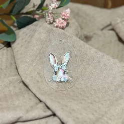 Acrylglas-Ei „Hasenkopf“ – Filigrane Osterdeko mit farbigem UV-Druck
